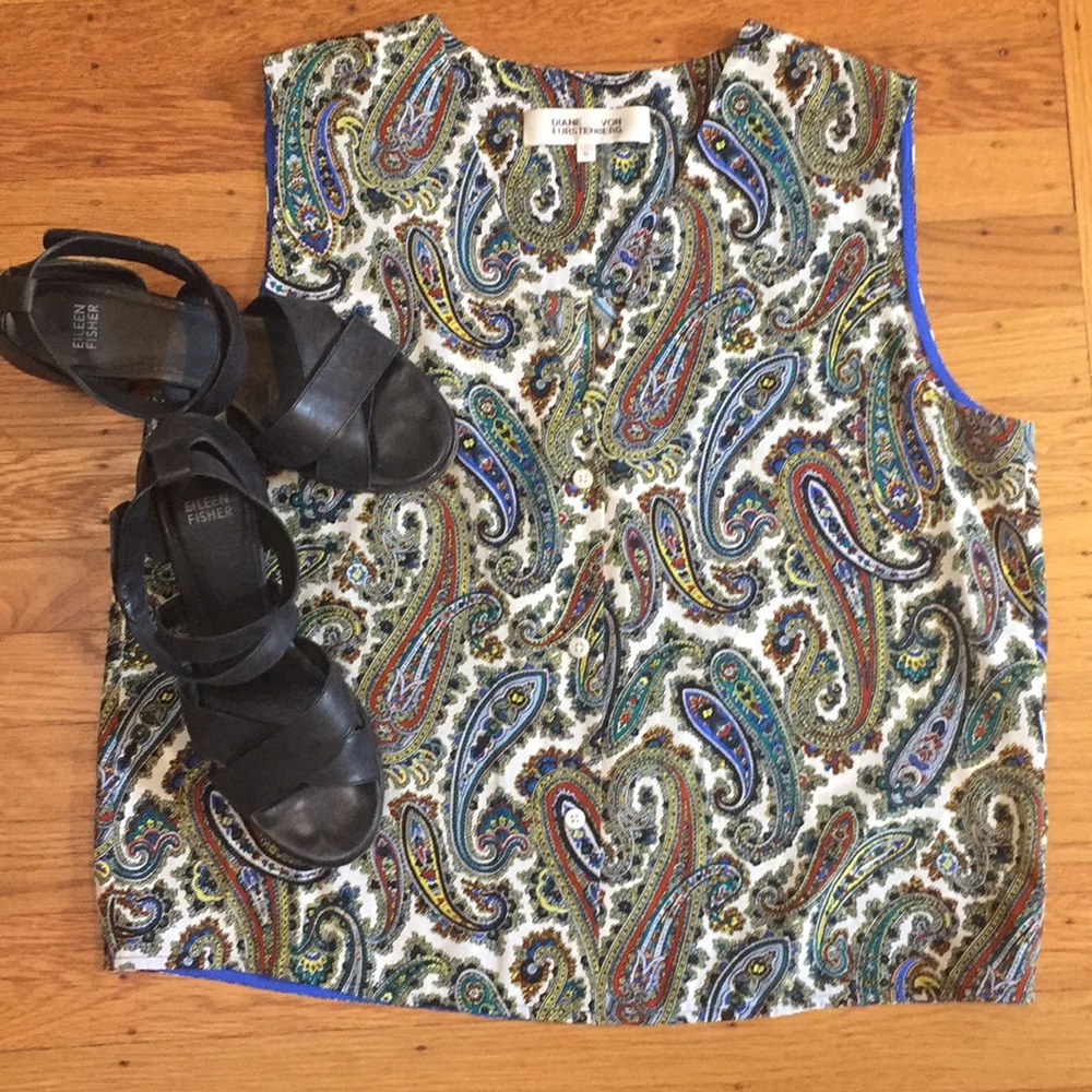 Diane Von Furstenberg Silk Blouse M